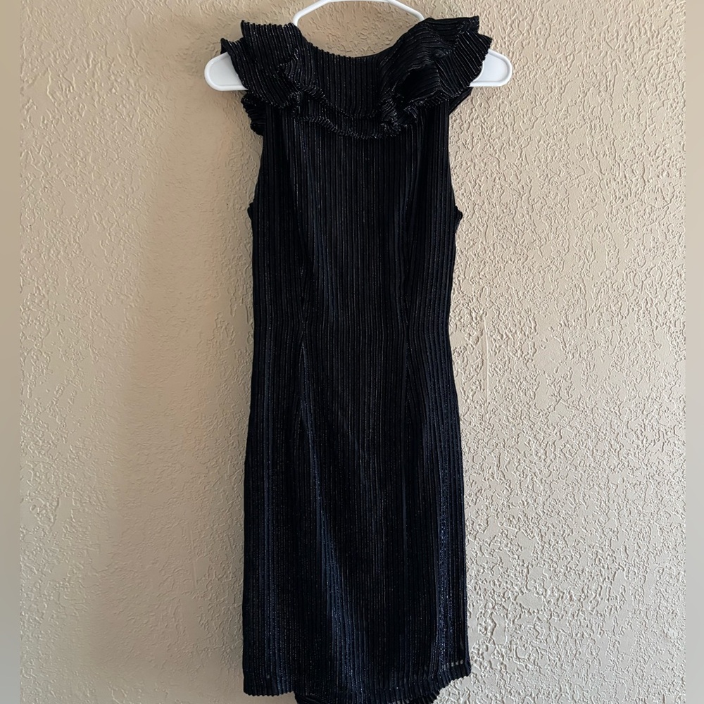 Velvet Ruffle Dress - Picture 2 of 7
